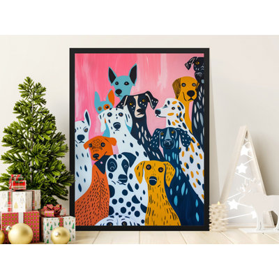 Dog Wall Art, Dogs Print, Cute Dogs Home Decor, Modern Wall Decor, Animal Art Print, Framed Wall Art, Dog Breed Art, Pet Lover Gift