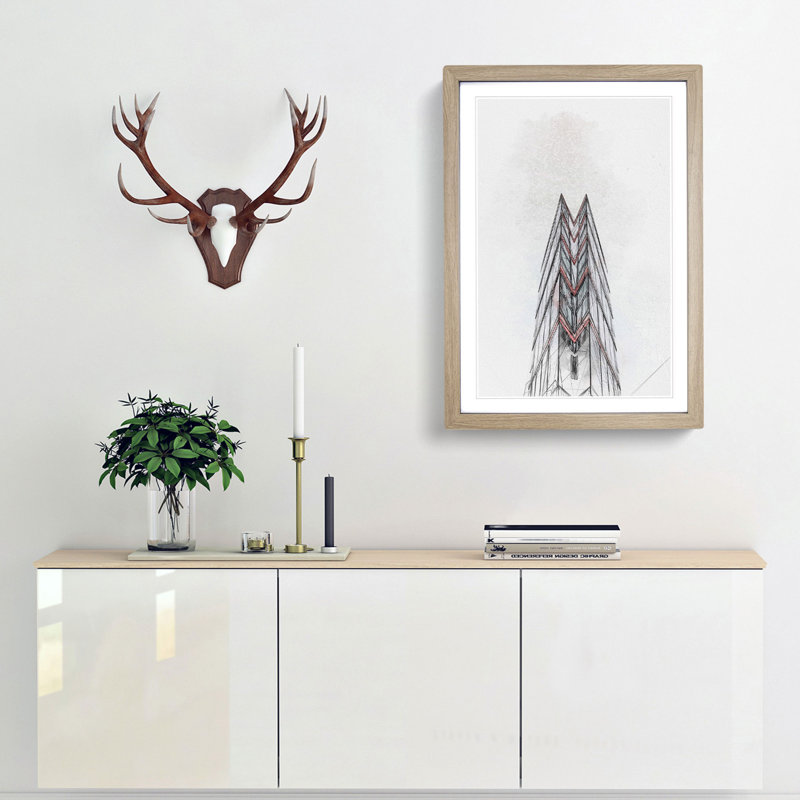 Sketching the Architecture Vol.47 - Picture Frame Drawing Print, 48cm H x 36cm W x 2cm D, Oak Framed