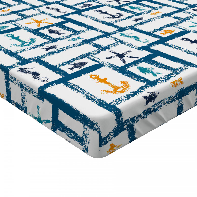 Microfiber Geometric Fitted Sheet, Full Fitted Sheet