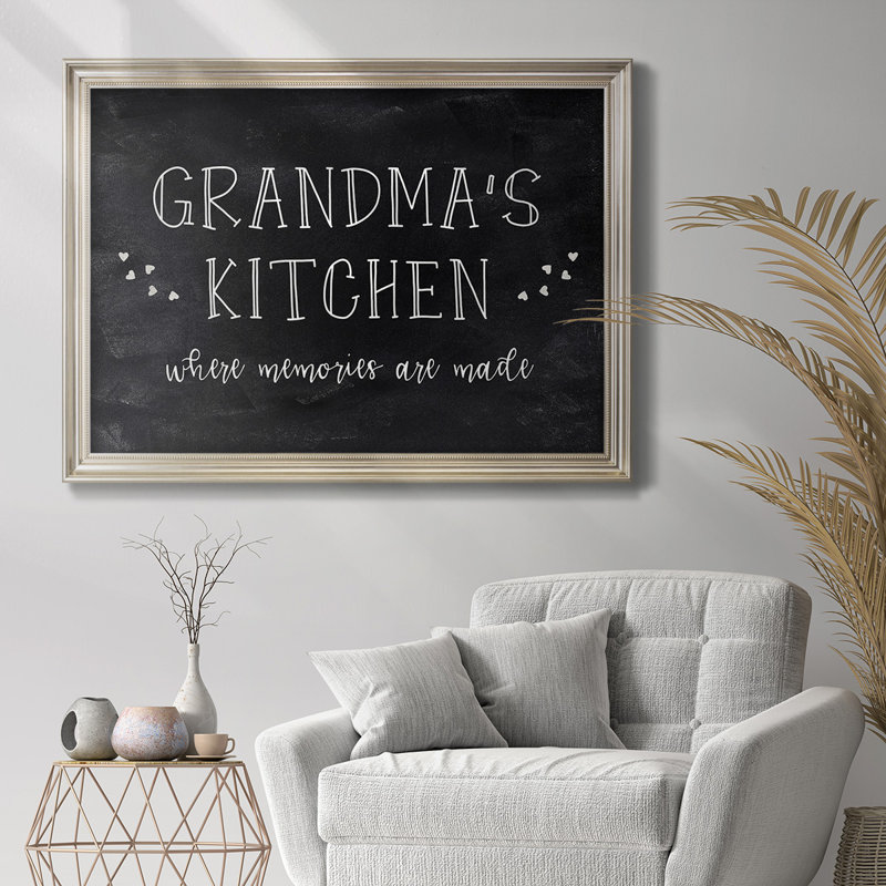 Toile encadrée de qualité supérieure de Grandma's Kitchen - prête à être accrochée, Argent, L 41 po x H 29 po
