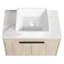 Meuble-lavabo mural avec lavabo d'art en céramique. Blanc, porte de fermeture silencieuse, profondeur de 29,48 po, installation de salle de bain élégante, lavabo encastré 30 po-737109369