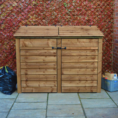 Elizabethtown Wooden Double Bin Store