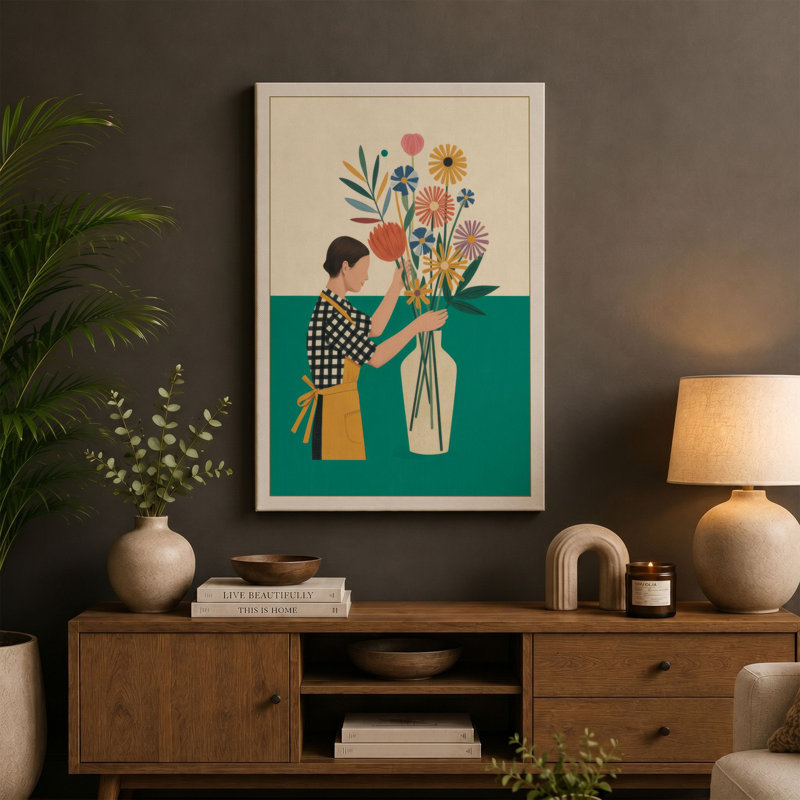 Print, 36x24 - 91.4 x 61.0 cm, Teal Border
