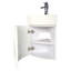 Eutropia White Corner Bathroom Cabinet Sink Wall Mount With Faucet Drain and Overflow-460901437