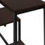 Accent Table, Console, Entryway, Narrow, Sofa, Brown Laminate, Black Metal, Contemporary, Modern