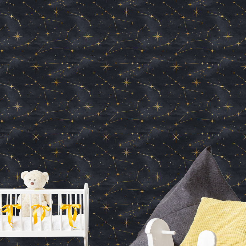 Rouleau de papier peint étoiles à peler et coller, L 10,42 po x l 25 po