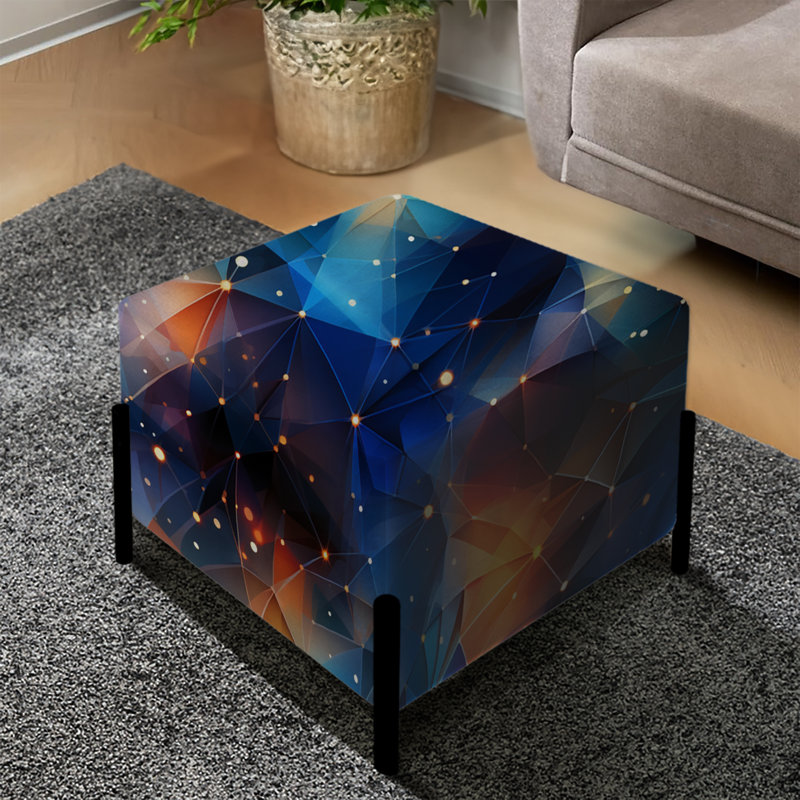 Celestial Dreams Geometric - Repose-pieds carré géométrique