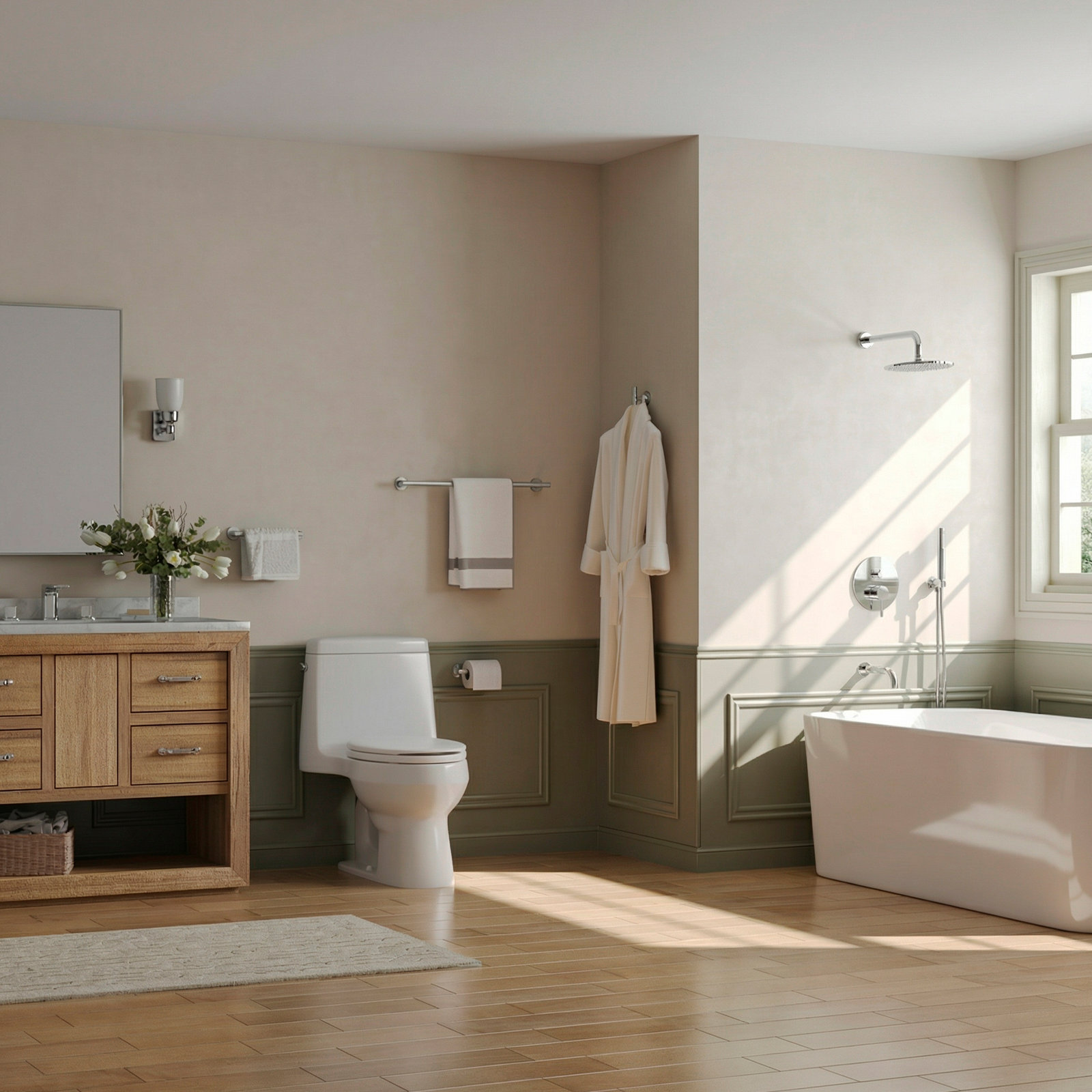 4-Piece Bathroom Hardware Set, Chrome