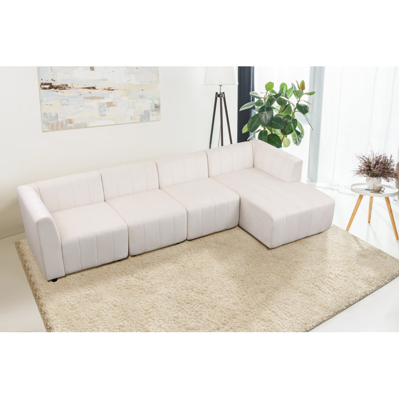 Acierno Upholstered L-Shaped Sectional Left Hand Facing, Right Hand Facing