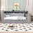 Full-Size Daybed with Built-in Storage, Desk, LED Lighting, and Charging Station-478221881