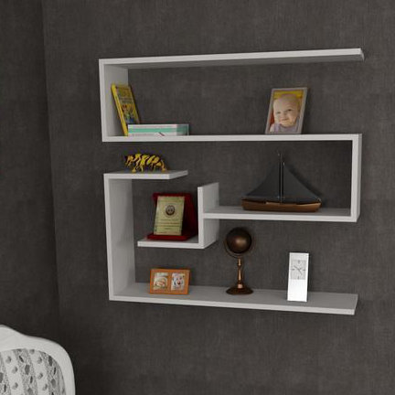 4 Piece Accent Shelf, White