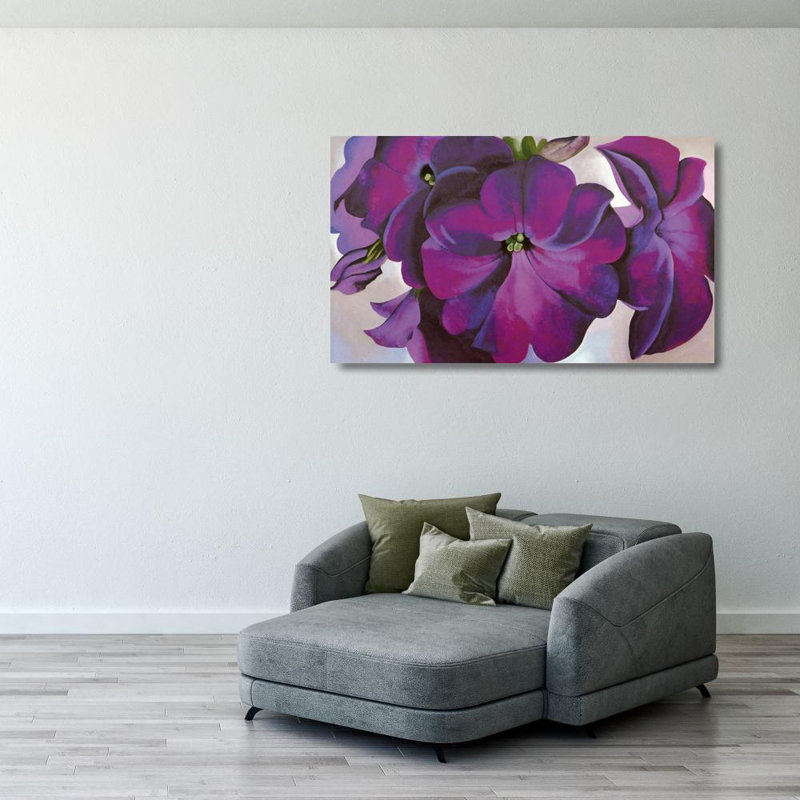 Petunias, 1925, 24" H x 40" W
