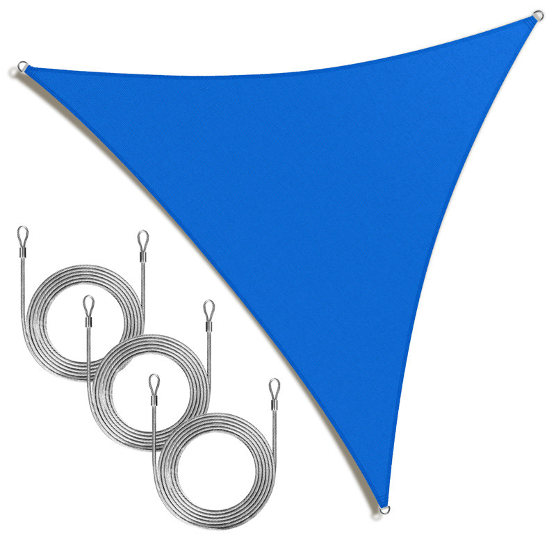 Voile d'ombrage en triangle Amgo, 22 pi x 22 pi x 22 pi, Blanc