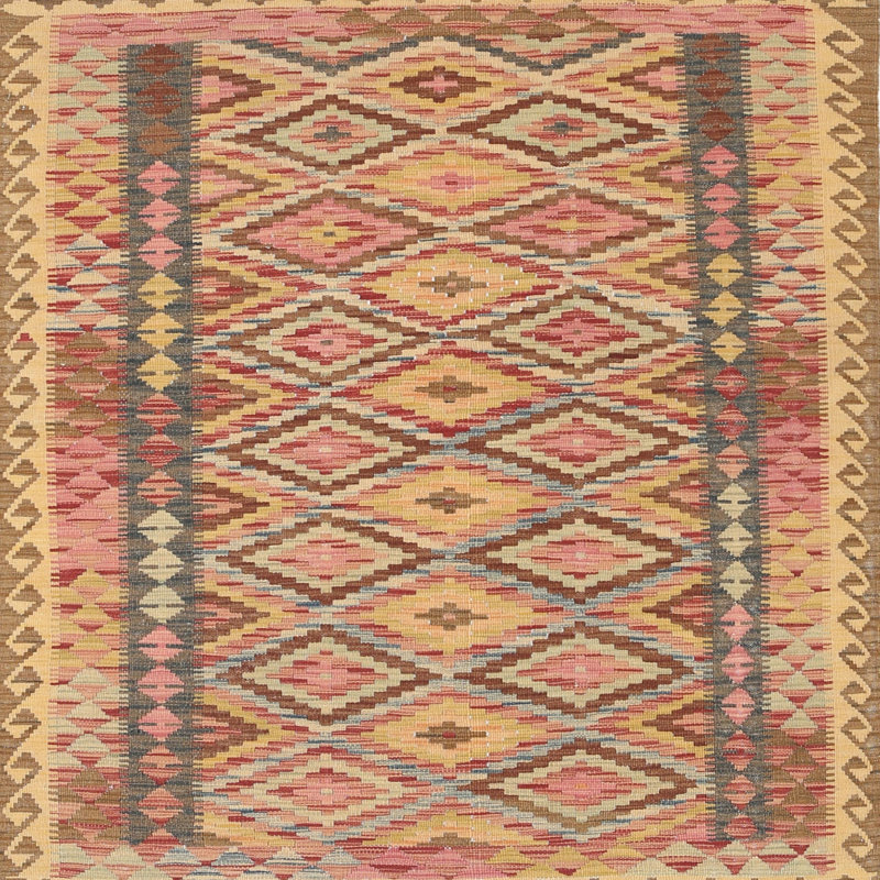 Tapis brun Southwestern, Carré 5 pi