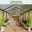 Serre 8 x 12 x 6,5 pi pour l'extérieur, serre en polycarbonate avec structure d'installation rapide et évent de toit-104346154