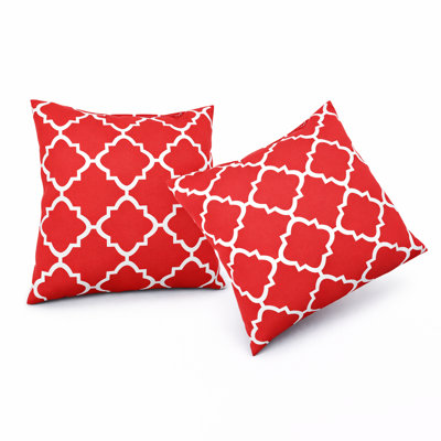 Outdoor Pillow 18" X 18" Set Of 2,Pillow Cover & Insert Throw Pillows For Garden, Porch, Poolside Furniture-