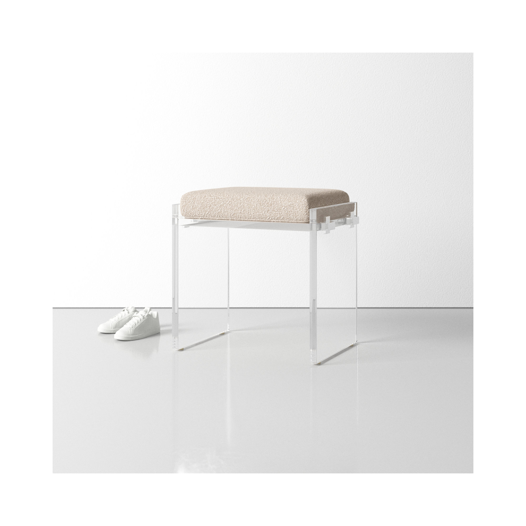 Vinisha Accent Stool, Knoll Beige