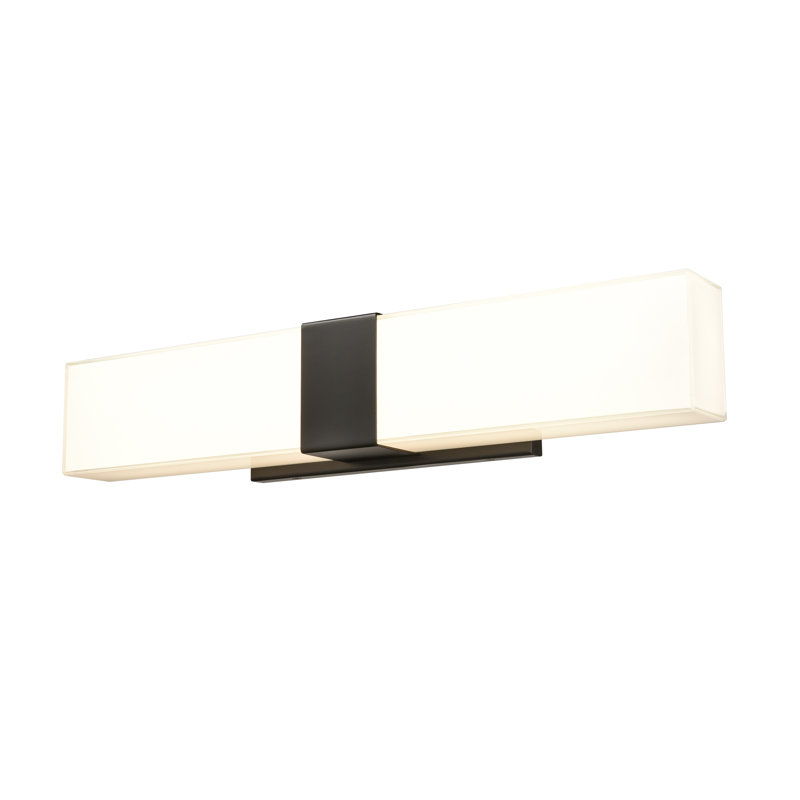 Éclairage pour meuble-lavabo 2 lumières récréatives de 25 po de large - noir mat