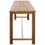Bar Table, Stable Dining Table, Solid Acacia Wood with Oil Finish, 41.3''H x 59.1''L x 27.6"W Brown