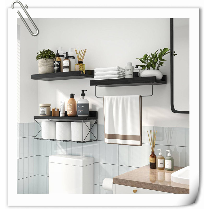 Kaiel 4 Piece Wood Floating Shelf