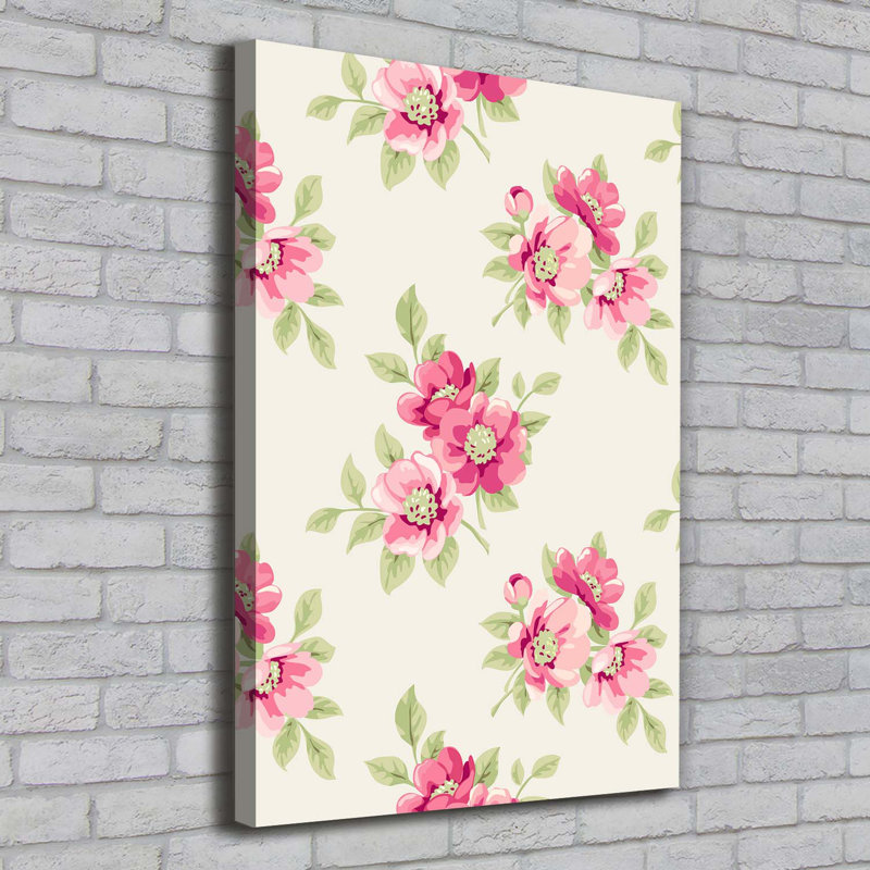 Pink Flowers - Wrapped Canvas Print