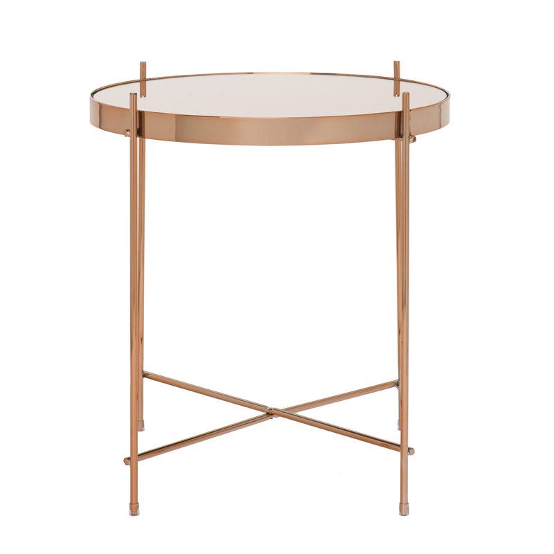 Yasmina Tray Top End Table, Copper