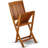 5 Piece Patio Dining Set Includes an Oval Outdoor Acacia Wood Table and 4 Folding Side Chairs, 36x78 Inch, Natural Oil-236477848