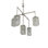 Lustre cube clair en nickel brillant