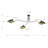 3-lamp Sand Black Adjustable Iron Ceiling Light
