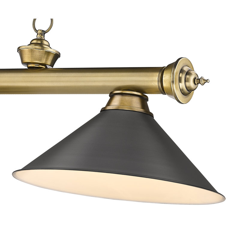Annaleisa 3 - Light Brass Pool Table Lights Pendant, Bronze