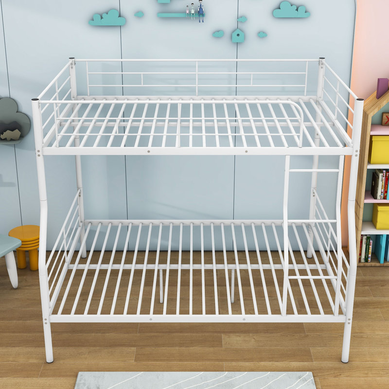 Lit superposé double très grand pour enfant Hartselle, Blanc