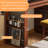 35.43"Retro brown hawthorn wood folding and integrating dressing table