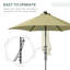 130cm Lighted Market Parasol-96006324