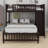 Bunk Bed with Six Storage Drawers, Shelves and Bottom Bed on Wheels for Easy Movement-2019742985
