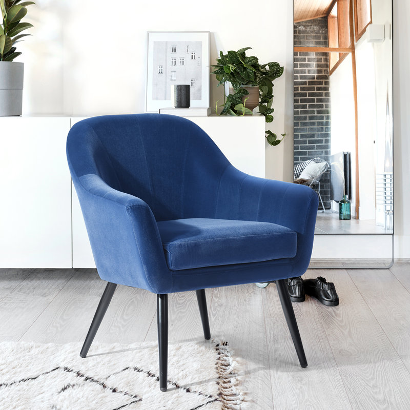 Jimmy Velvet Armchair, Blue