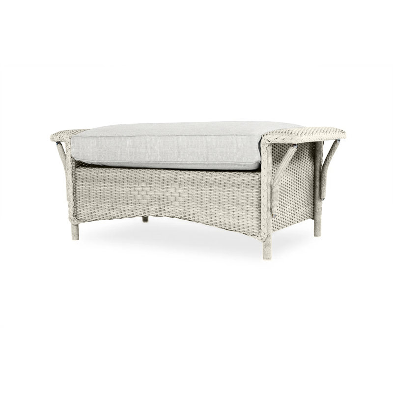 Nantucket Outdoor Ottoman, Beach Natural, Linen