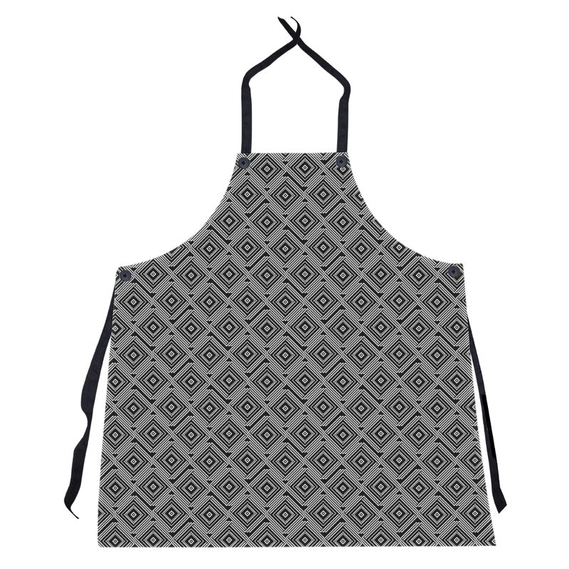 Bib Apron, Black/White