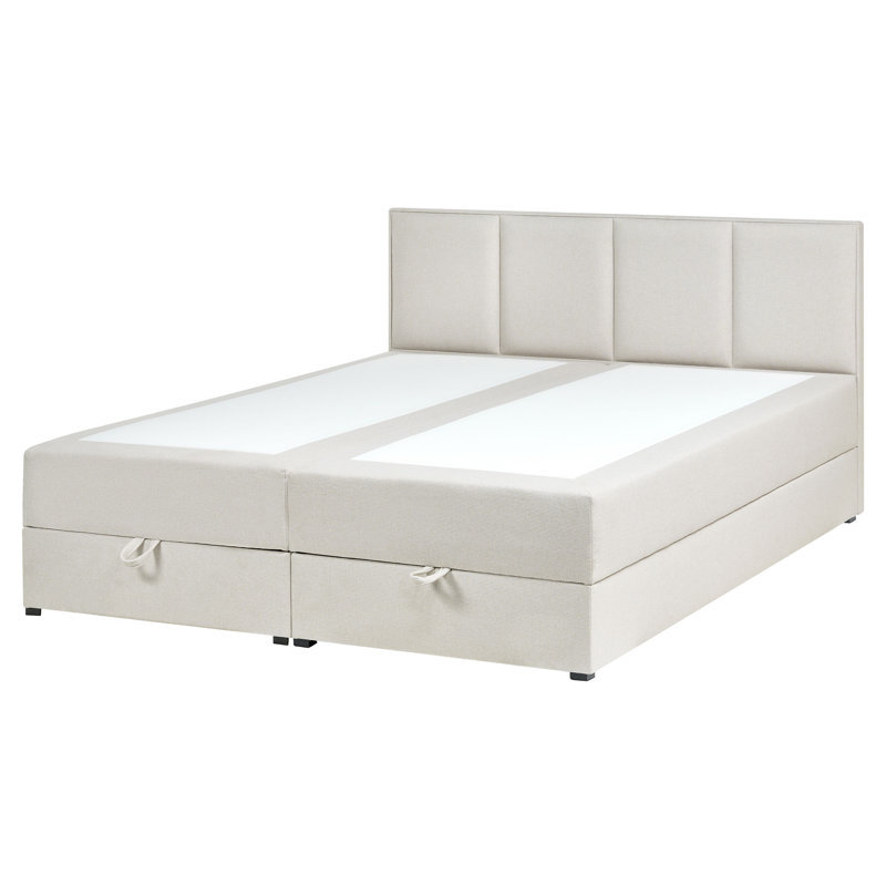 Upholstered Divan Bed, Kingsize (5'), Off White