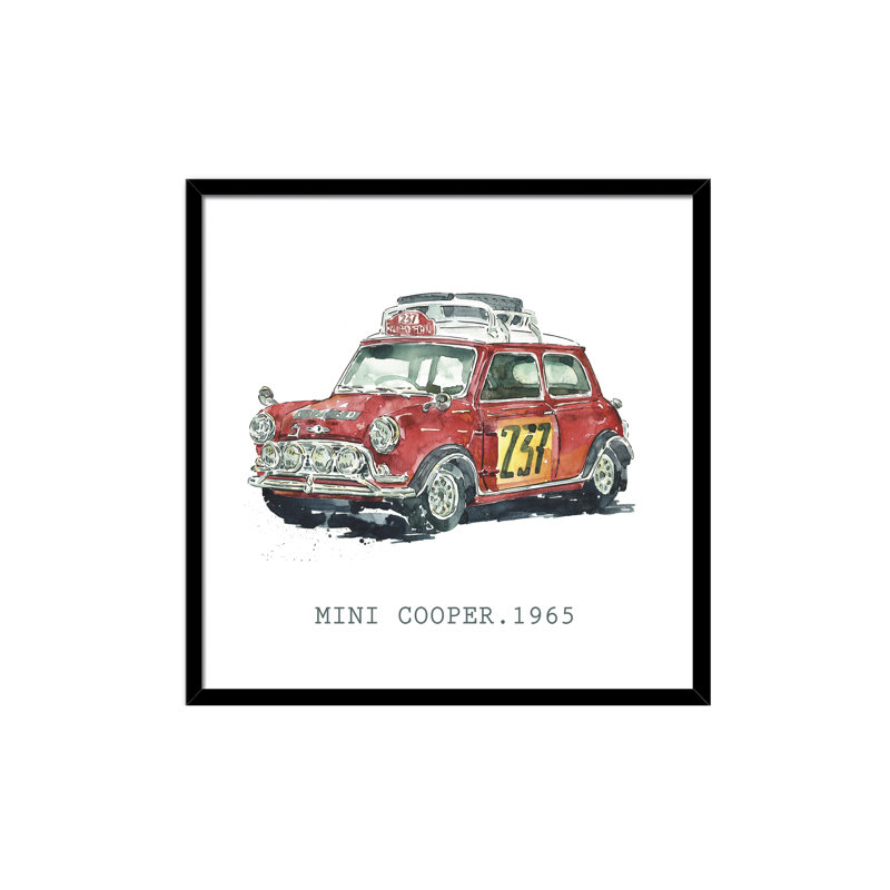 Objects Mini Cooper by César Ortiz Echagüe - Single Picture Frame Painting, 60cm H x 60cm W x 3cm D