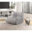 Chaise d'appoint de luxe capitonnée à boutons capitonnés gris, mobilier de salon 1pc