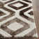 Bryauna Hand Tufted Wool/Cotton Geometric Rug in Ivory/Chocolate
