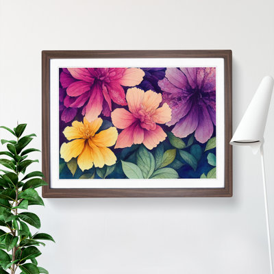 Watercolour Flowers - Single Picture Frame Print