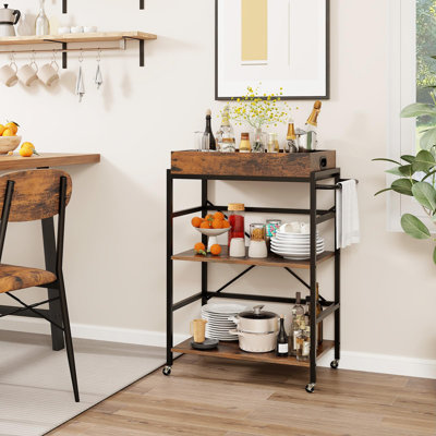 Wood Bar Cart