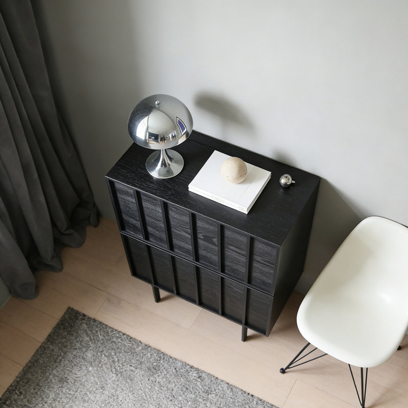 Commode d'appoint Spinks, Noir