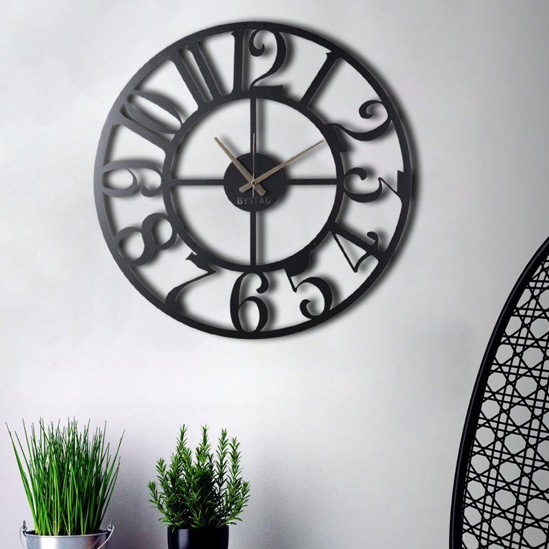 Solana Beach Metal Wall Clock, 50cm H x 50cm W x 0.2cm D