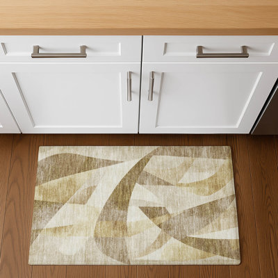 Premium Machine Washable Bitteridge AMF1836 Swirls Rug