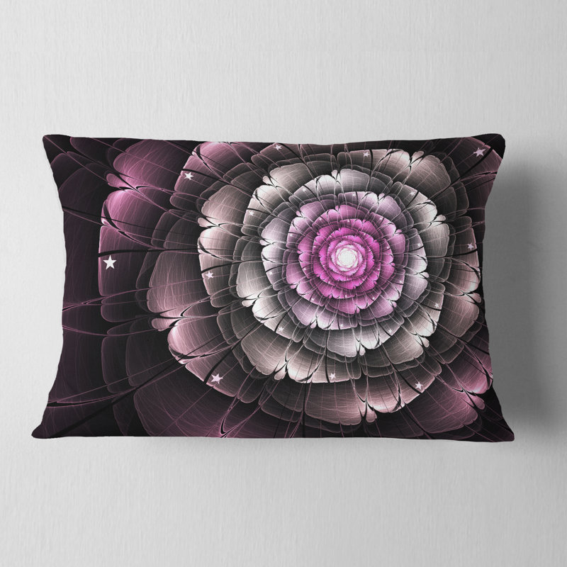 Coussin lombaire à fleur fractale floral