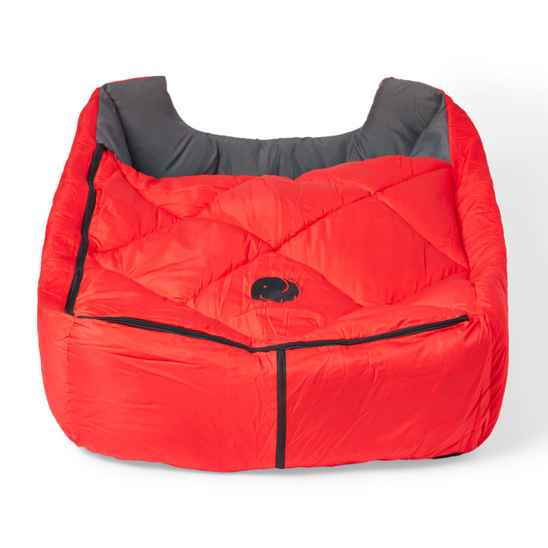Lit de voyage pour petit chien, Rouge, H 30 po x l 40 po x P 12 po, Grand (41 à 70 lb)