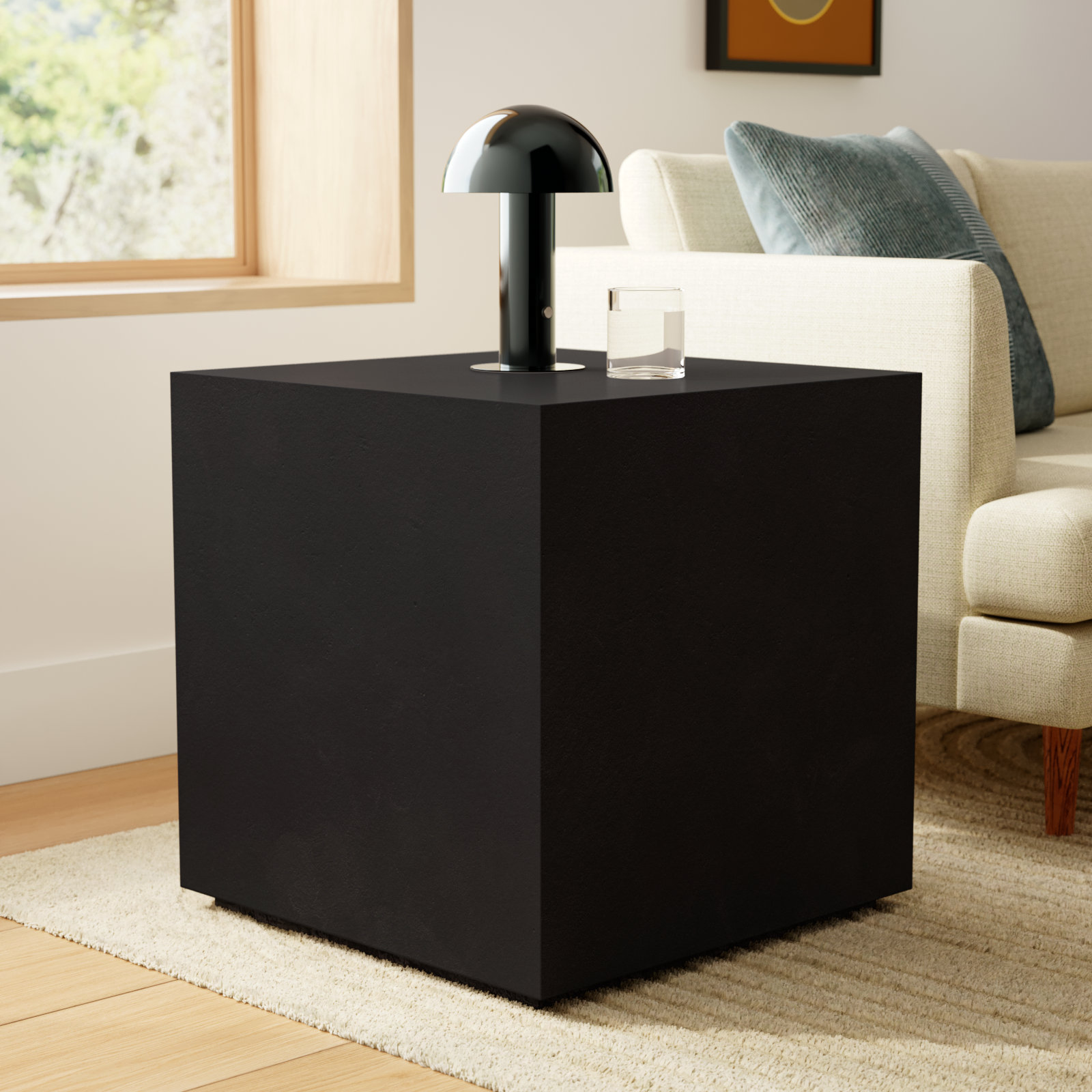 Kareen End Table, Lava Brown
