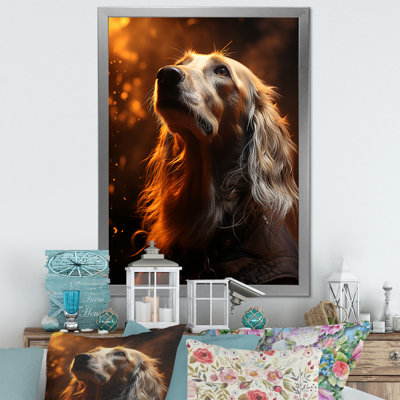 «Popart Saluki Portrait II», reproduction sur toile